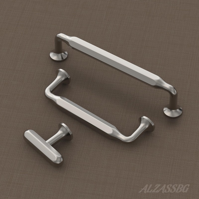 Alzassbg 10 Pack Brushed Satin Nickel Cabinet Knobs, 2 Inch(50mm)