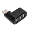 Sanpyl Hub Adaptador USB, Delgado 3 Puertos USB 2.0 Mini