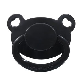 Landofgenie Adult Size Large Shield Pacifiers Bear Shaped Cutie Pacifier Black