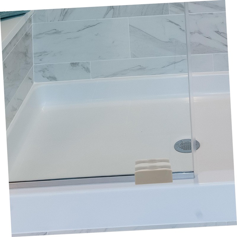 TEHAUX 4pcs Sliding Shower Door Bottom Guides Durable Shower Swing