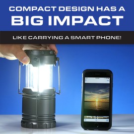 Bell+Howell 4 Pk Multipurpose Camping Lanterns for Power Outage, Emergency Home Failure, Collapsible, Battery Powered, Extremely Bright LED Lights, Lightweight & Easy to Carry, Waterproof IP65