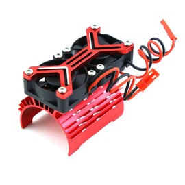 RC Motor Heatsink Dual 20000rpm 30mm Cooling Fan 40-42mm Adjustable Mount for 1/7 1/8 Arrma 6s RC Car Fit 4068 4074 4082 4268 4274 Motors(Red)