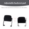Motorcycle Passenger Sissy Bar Adjustable Backrest Pad Compatible with Harley