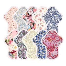 Cloth Napkins, NO 6, Organic Cotton, Set of 10, v02 el, Elegant European Style, Lactic