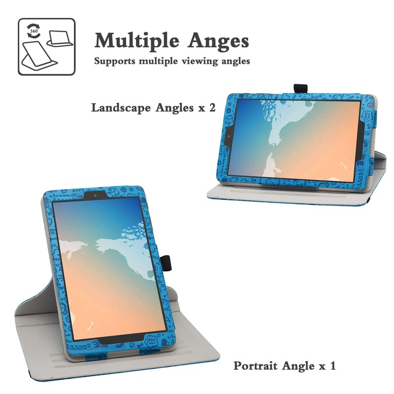 Bige for Alcatel Joy Tab 2 Case, 360 Degree Rotary