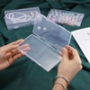 Hipiwe 2 Pack Plastic Cash Box Clear Currency Tray Rectangular