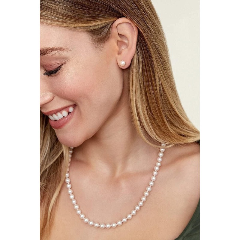 Anthony Vincent Collar Perla Cultivada Natural Blanco Tamaño 6 mm