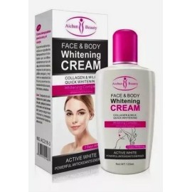Aichun Beauty Crema Aclarante Cara Y Cuerpo Leche Y Colageno Beauty