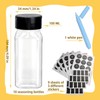 PACIOCEAN 10 Plastic Spice Jars with Lids，Square Empty Seasoning Containers