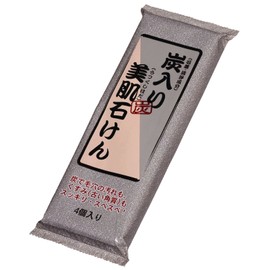 Clover Corporation Charcoal Infused Beautiful Skin Soap, 3.5 oz (100 g) x 4 Packs