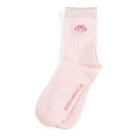 Sanrio 957381 Embroidered Socks Size: 9.1 - 9.8 inches (23 - 25 cm), My Melody, My Melody, Character