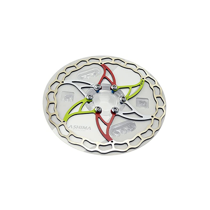 ASHIMA-LTD Ai2 ARO-09 Lightest Disc Brake Rotor 160mm 73g,2PCs, Multi-Color: