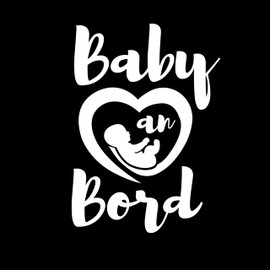 Baby on Board Sticker Car, Baby on Board Car Sticker, Baby Car Sticker 16 x 11 cm, Weatherproof and UV-Resistant Sticker Car, Sticker Baby and Car Baby for Safe Drives with Your Child