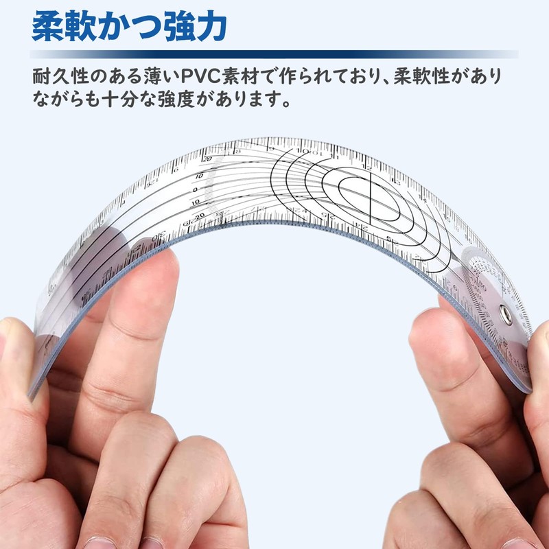 DELUXEFOX Goniometer, Protractor, Multi-functional Ruler, Angle Meter, Spine Goniometer, 360