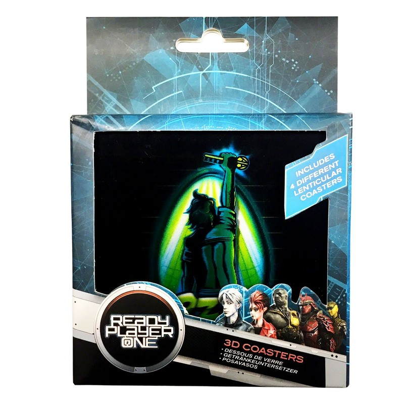 Ready Player One 3D Coasters, Papercard, Multi-Colour, 1 x 10