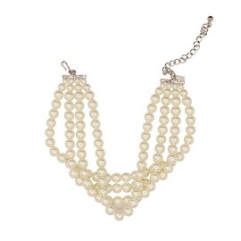 Kenneth Jay Lane Pearl Choker Necklaces (4 Row)