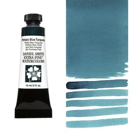 Daniel Smith 284600247 Pintura de acuarela de 15 ml, turquesa azul ftalo, 0.50 onzas líquidas (paquete de 1)