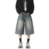 DOSLAVIDA Baggy Jorts Mens Denim Shorts Summer Jean Shorts Loose