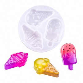 Ice Cream Shaped Resin Mold Popsicle Keychain Pendant Silicone Epoxy Resin Casting Mold Jewelry Making Tools Chocolate Candy Fondant Mold