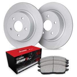 R1 Concepts Rear Brakes and Rotors Kit |Rear Brake Pads| Brake Rotors and Pads| Optimum OEp Brake Pads and Rotors|fits 2007-2017 Acura MDX, ZDX; Honda Odyssey, Pilot