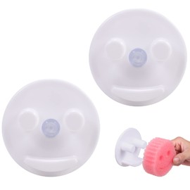 2pack Sponge Holder,Smiley Face Sponge Holder for Kitchen Bathroom Sink Suction Cup Installation,Sponge Organizer for Kitchen,Dishwasher Safe (Sponges Not Included)