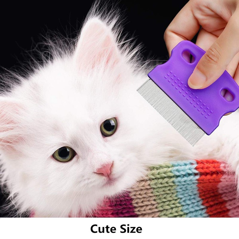 3Pcs Grooming Kit with Handle: Flea Remover Combs for Long