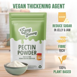 Easy Yummy Pektin Pulver (500g), Veganes Gelatine Pulver, Pektin für Marmelade