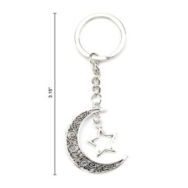 SHTALHST Moon and Star Keychain Cute Moon Charm Star Keychain for Women,Purse Charms Bag Charms