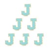PATIKIL Buchstaben-Aufnäher, 6 Stück, Anfangsbuchstabe J, selbstklebender Aufnäher, bestickter Stoff,