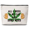 Cosmetic Bag for Women, All I Need Is My Cat