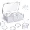 Storage Box with Lid, Small, Plastic Clear Box with Hinged