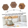GRIRIW 1 Set Creative Nordic Round Wooden Coasters Decorative Heat