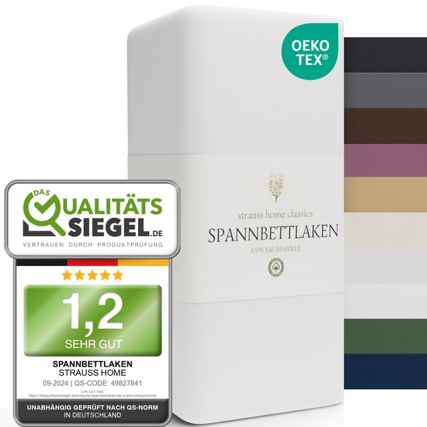 Strauss Home ® Jersey Fitted Sheet 100% Cotton 90 x