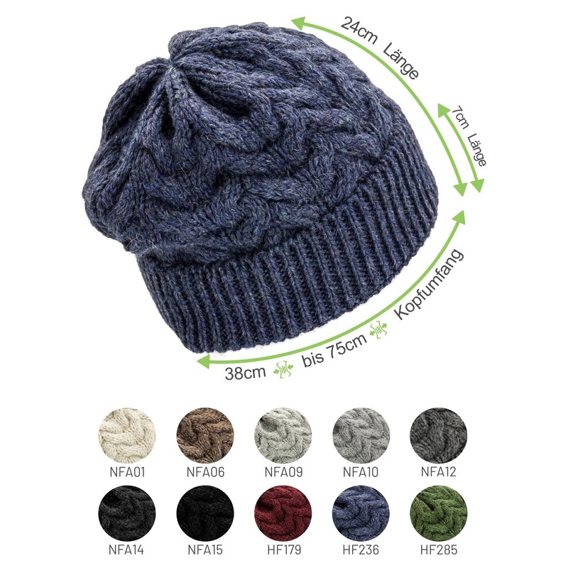 Soft women's alpaca hat made from 100% alpaca wool in