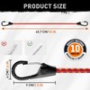 Heavy Duty Bungee Cords with Carabiner Hooks: 18”(45.7cm) Red Elastic