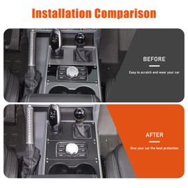 Hudiriy Car Gear Shift Console Anti-Scratch Panel Frame Compatible with Ineos Grenadier 2020-2024 ABS Central Control Gear Shift Panel Trim Cover (Matt Black)