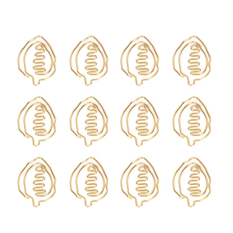 100pcs Special Shape Paper Clips Creatively Cute Plated Metal Bookmark