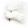 Yolococa White Birds Chirstmas Tree Decoration Bird, 10x2x3 inches, 2pcs