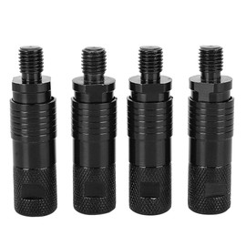SPYMINNPOO 4 Pieces Fishing Alarm Quick Adapters, Fishing Quick Release Connectors, Fishing Rod Pod Connector for Bite Alarm, Fishing Tackle (BLACK)