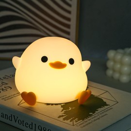 LED Nachtlicht Kinder,Silikon Ente Nachttischlampe mit Dimmbar + Timer, LED-Fütterungsnachtlicht Schlafzimmer Dekorationen, Geburtstagsgeschenke für Kinder Babys Frauen Mädchen Jungen