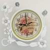 SWEET HOME Small White Table Top Clock Iron Rustic Home