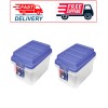 Hefty 2pk Hefty 18 Quart Clear Plastic Latched Storage Bin