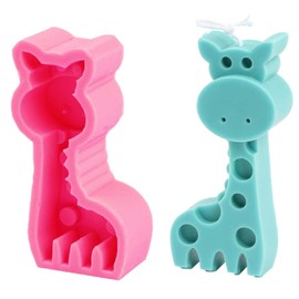 1 pieza hecha de molde de silicona para velas con forma de jirafa, cuentas aromáticas de jabón, colgante de coche fresco, decoración de velas, resina escultura