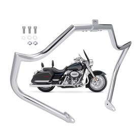 Kiawnia Motorcycle Crash Bar, Highway Engine Guard Crash Bar for Harley Davidson Touring Road King Street Glide Electra Glide CVO and Trike Models 97-08 (Chrome Plating)
