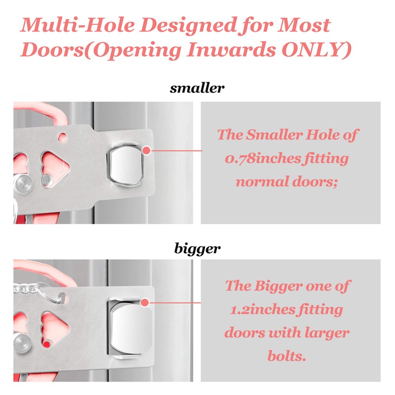 AceMining Portable Door Lock Home Security Door Locker Travel Lockdown