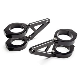 Alchemy Parts Premium CNC Machined Motorcycle Headlight Brackets – Custom Chopper, Café Racer, Bobber, Scrambler, and More (42-43mm)