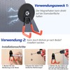 Keukenket 88 mm Strong Magnetic Hooks, Double Hooks, Magnetic Base