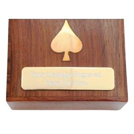 Gamekeepers Cottage gifts Prince Of Wales Playing Cards In Wooden Box With FREE ENGRAVING 630