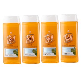 Prell Witch Hazel Color Safe Refreshes & Hydrates 2-in-1 Shampoo + Conditioner for Dry, Damaged Hair, 13.5 fl.oz, 4 Pack