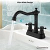gotonovo 4 Inch Centerset Bathroom Faucet 2 Cross Handles Deck